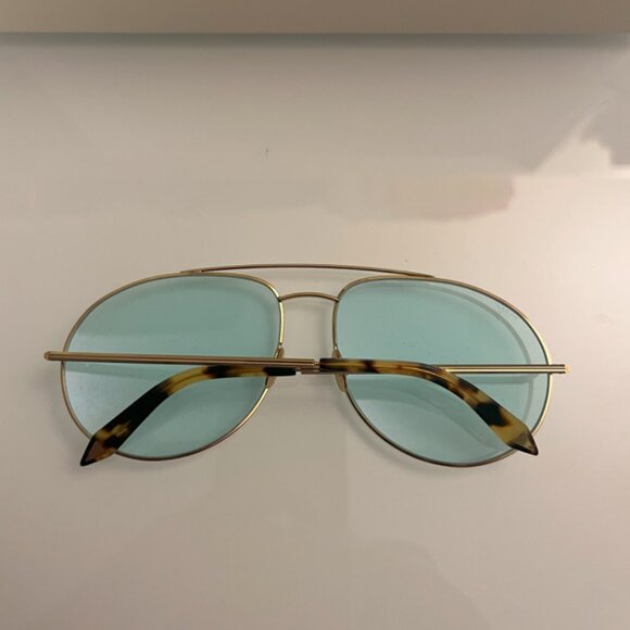 VICTORIA BECKHAM Rounded Metal Aviator SUNGLASSES MSRP$395 Handmade in ITALY main image 6